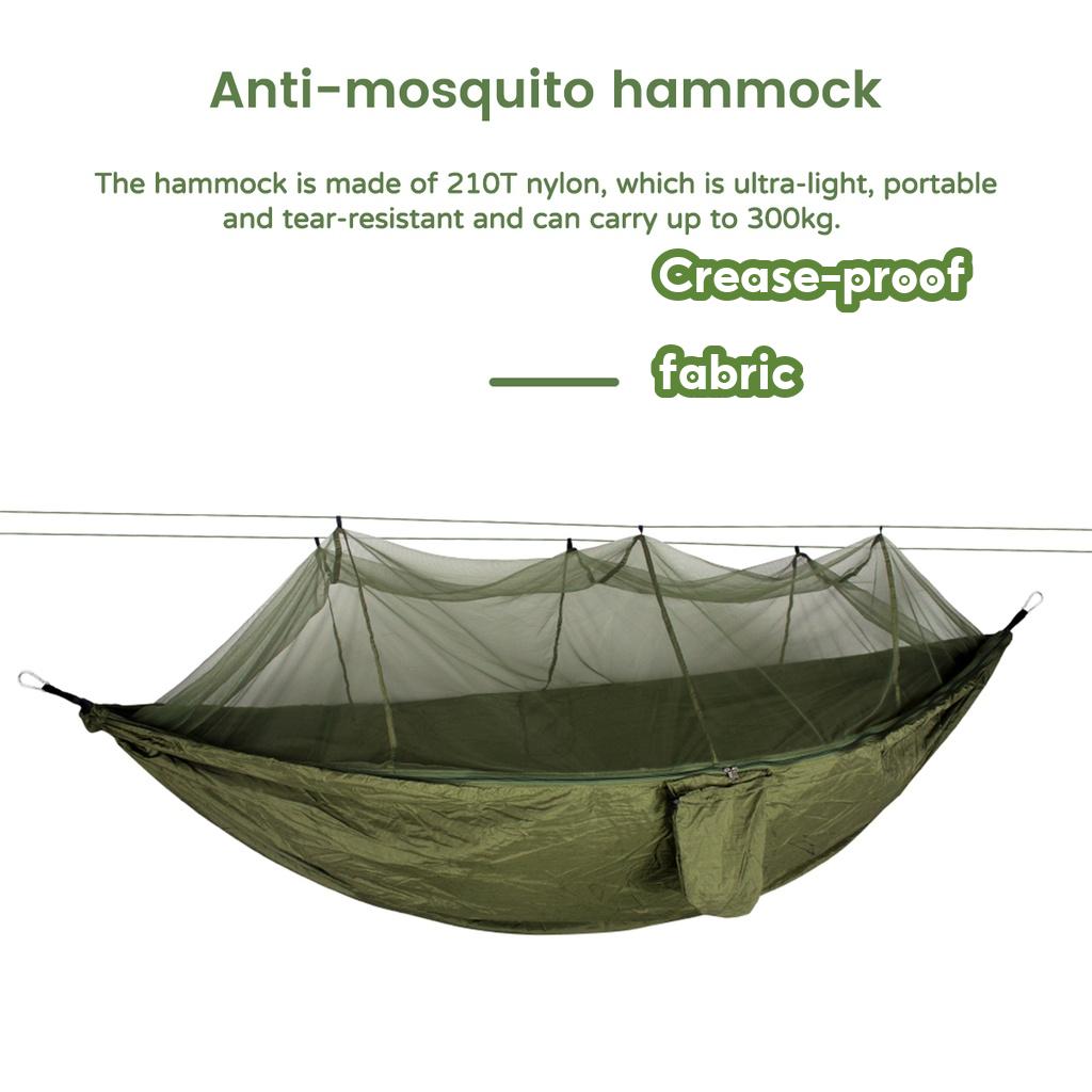 【Local Seller】 Outdoor Hammock Camping Hammock with Mosquito Net Portable Durable Comfortable Swing Camping Suppl