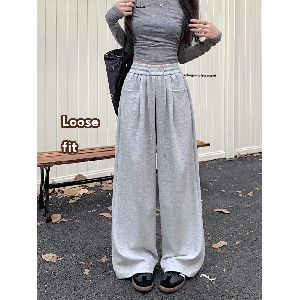 【READY STOCK AT Johor】 Hotgirl⭐Women's casual wide leg pants loose pants straight trousers(SIZE: S-3XL)