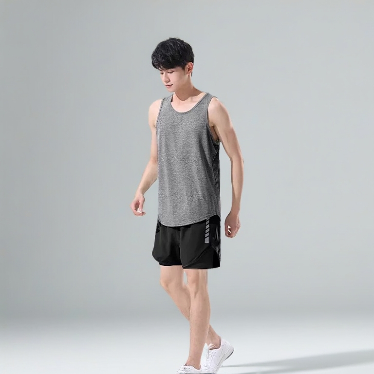 2025 Unisex 2-in-1 Seluar Track Lelaki Quick-Dry Mesh Running Shorts with Pocket Double Layer Sports Shorts for Men and Woman Fitness/Cycling/Swimming Plus Size