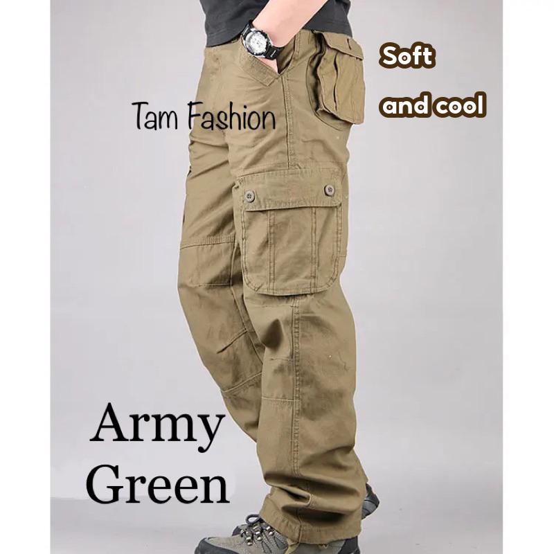 Size 28-40?Men's cargo work 6 pockets slack pants ?Use a belt ?100% cotton premium export quality ?Crazy promotion ?