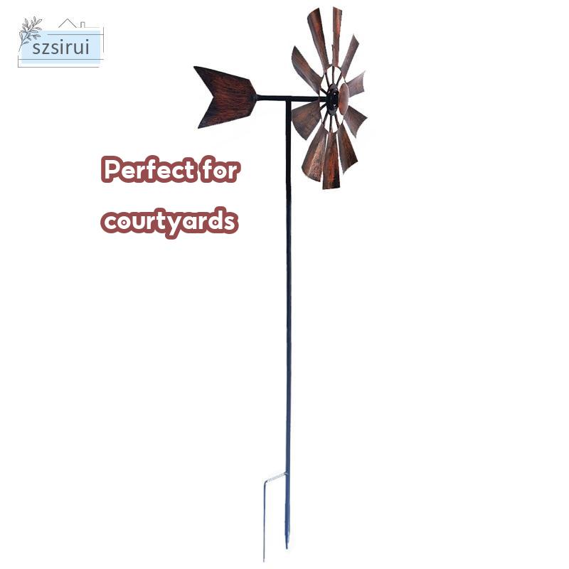 [szsirui] Metal Wind Garden Windmill Outdoor Yard Lawn Pinwheel Decor