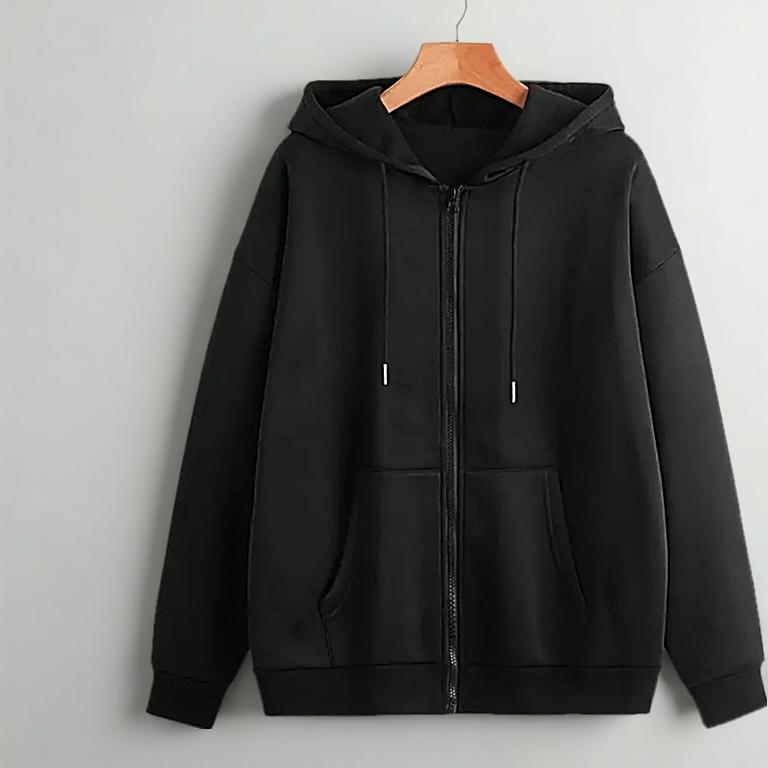 (S-XXL)Unisex zip-up hoodie jacket,cozy cotton adjustable drawstring with pocket ideal for fall and winter