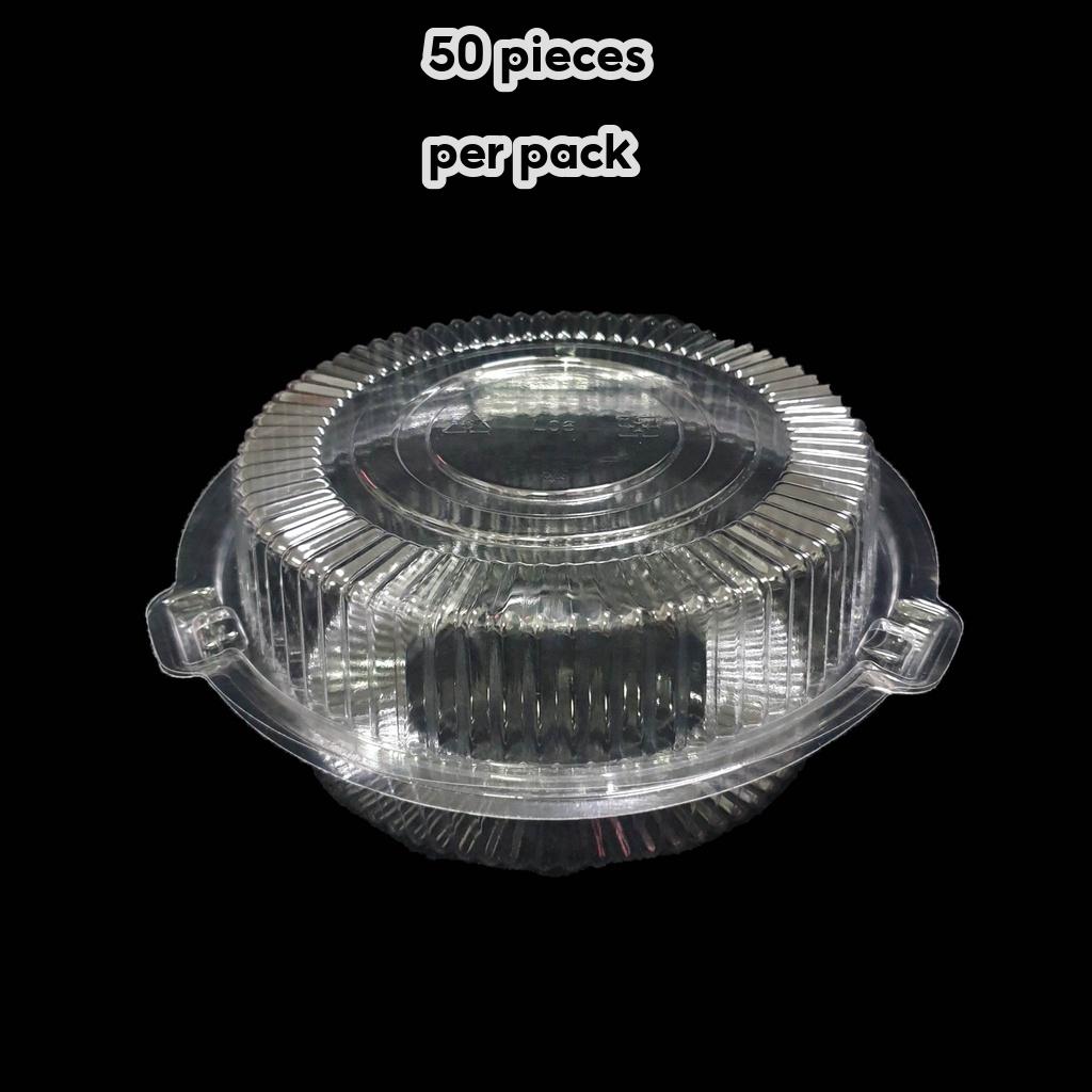 (50pcs±) GO-38 (6"inch) OPS Bakery Disposable Plastic Food Container Box Cake Kuih Bekas Makanan Packaging OP-L6 OPS-C38