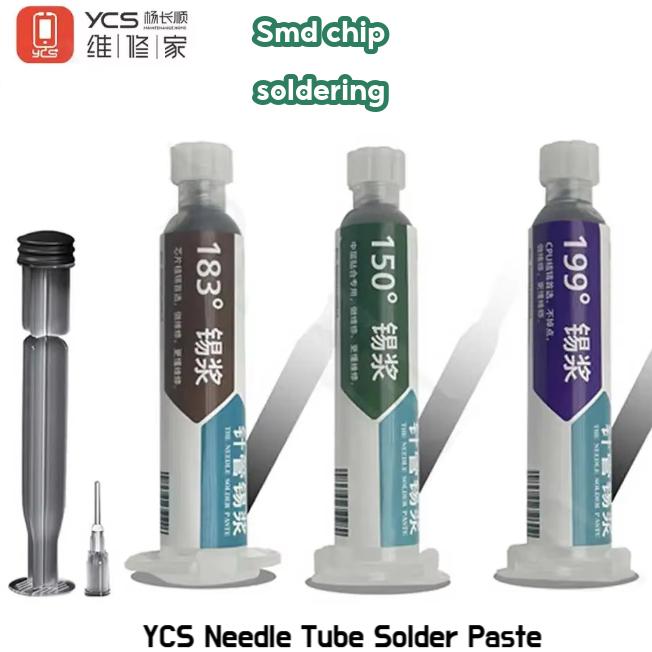 YCS  Solder Paste 150 /183 / 199℃ SMD PCB BGA Repair Syringe Flux ( 35g )