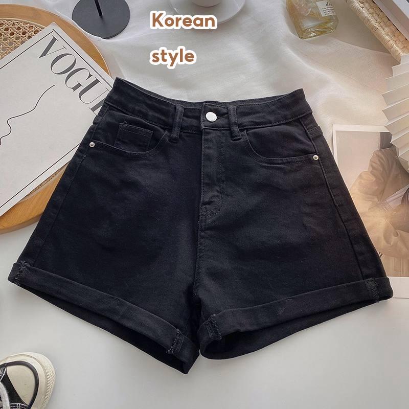 Solovely Seluar Pendek Perempuan Saiz Besar Denim Shorts Gaya Korea Pinggang tinggi Pants Wanita