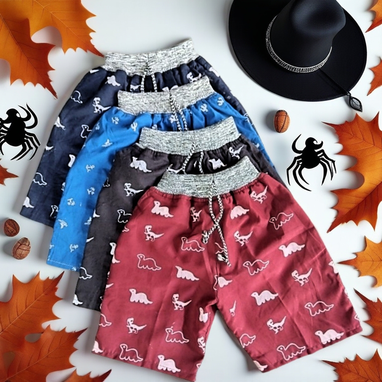 CHILDREN'S PATTERNED SHORTS | CHINO SHORTS FOR MEN WITH MEN'S MOTIFS| Children's Pants Ages 3 - 13 Years
