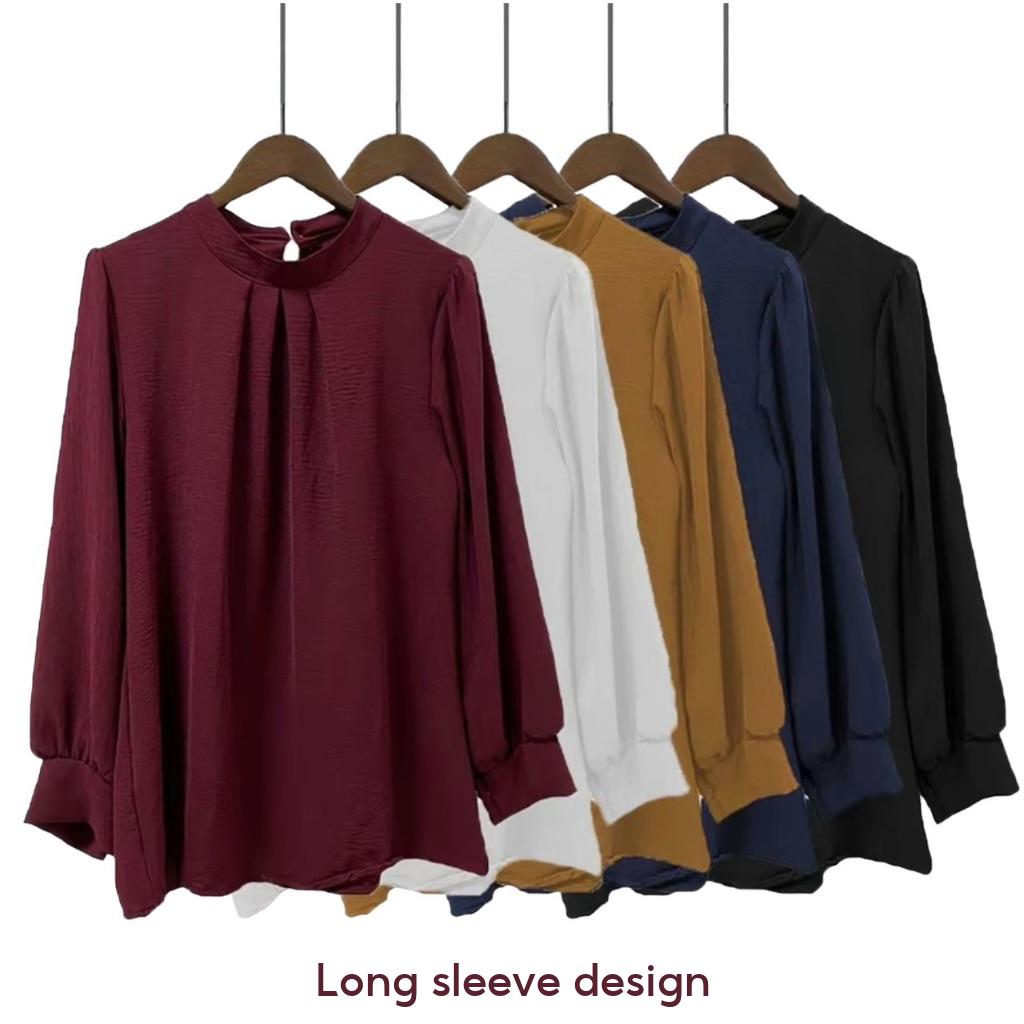 BLOUSE AISHA MUSLIMAH FASHION. SOFT CEY IRONLESS. LOOSE. S TO 5XL