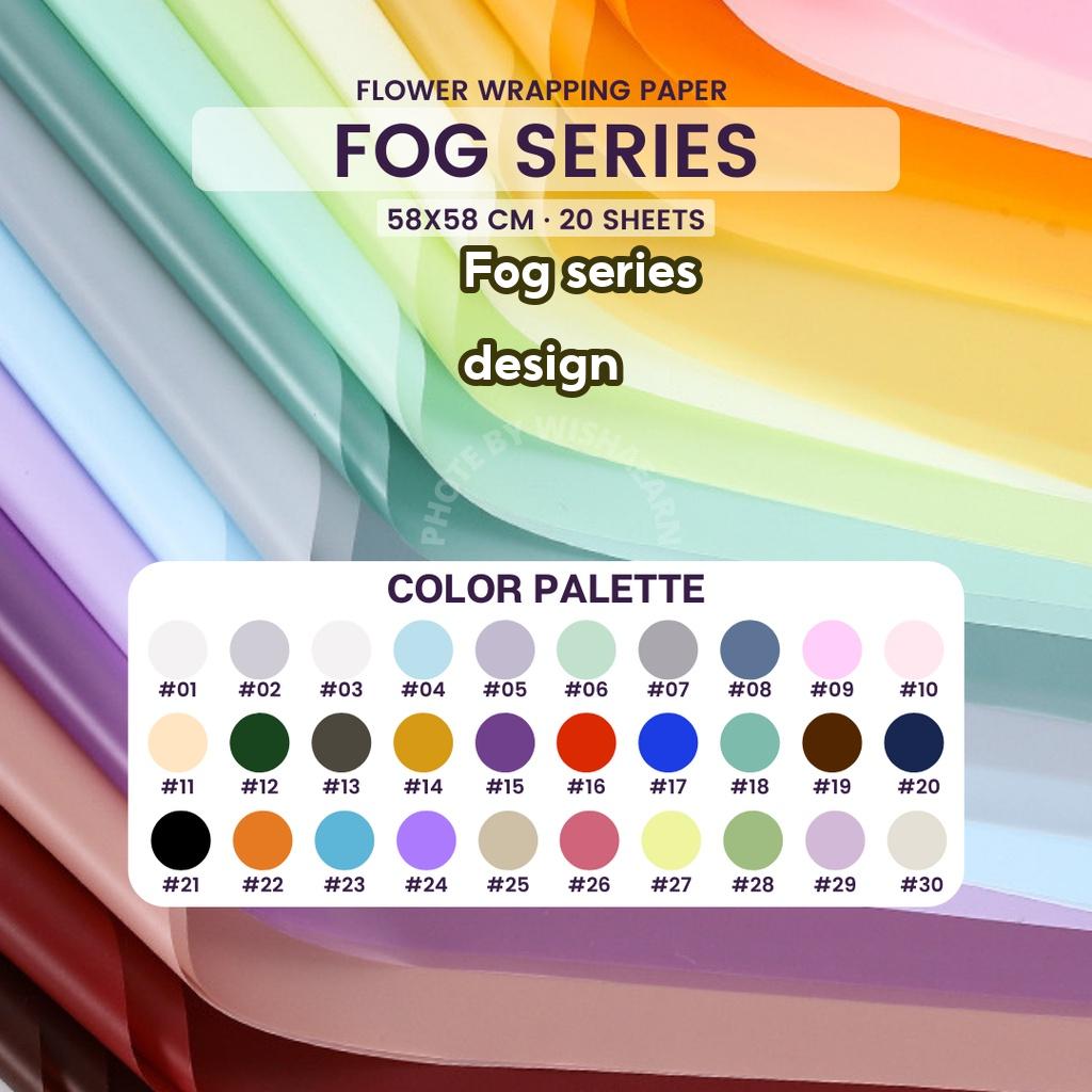 [20Sheets] 58x58cm · Fog Series Flower Wrapping Paper Gift Bouquet Flower Florist Wrapper Paper Pembalut Bunga