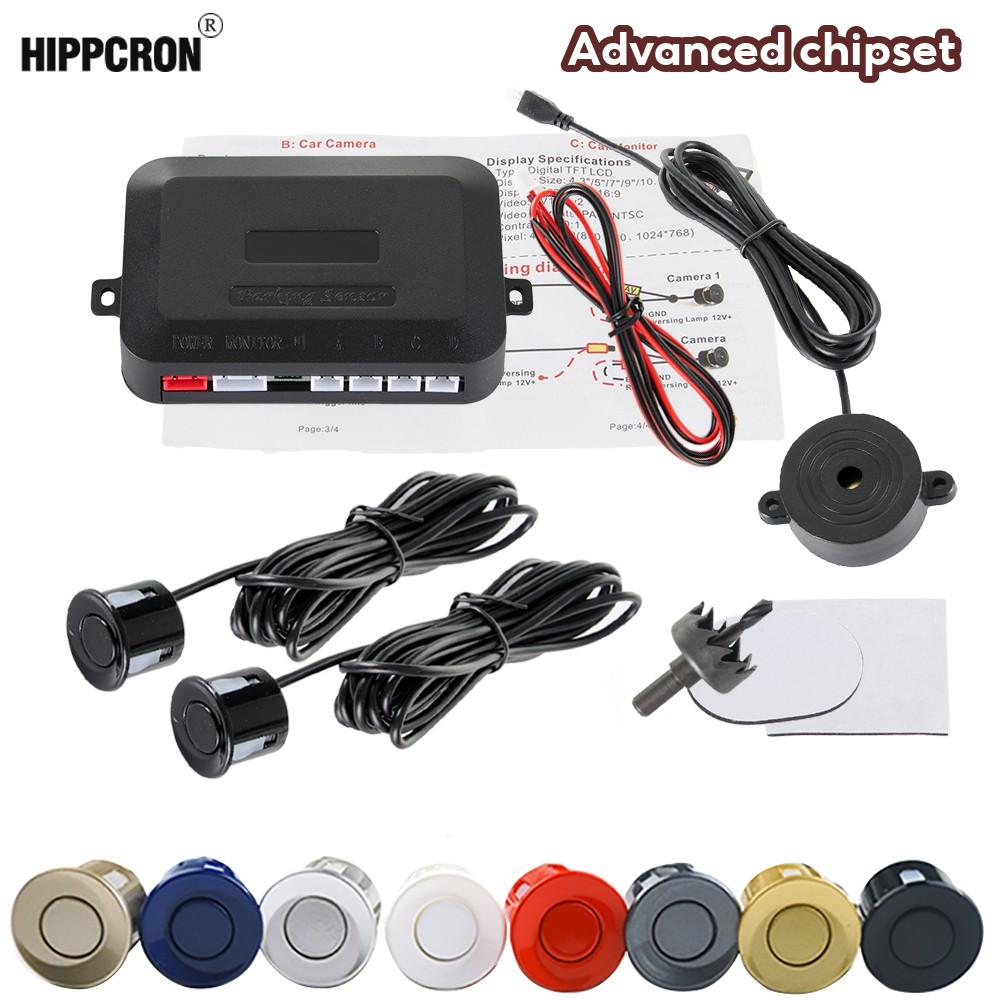 Car Parking Sensor Kit Buzzer 2 Sensors 22mm Reverse Backup Radar Sound Alert Indicator Vehicle Alarm Systems Probe 12V
