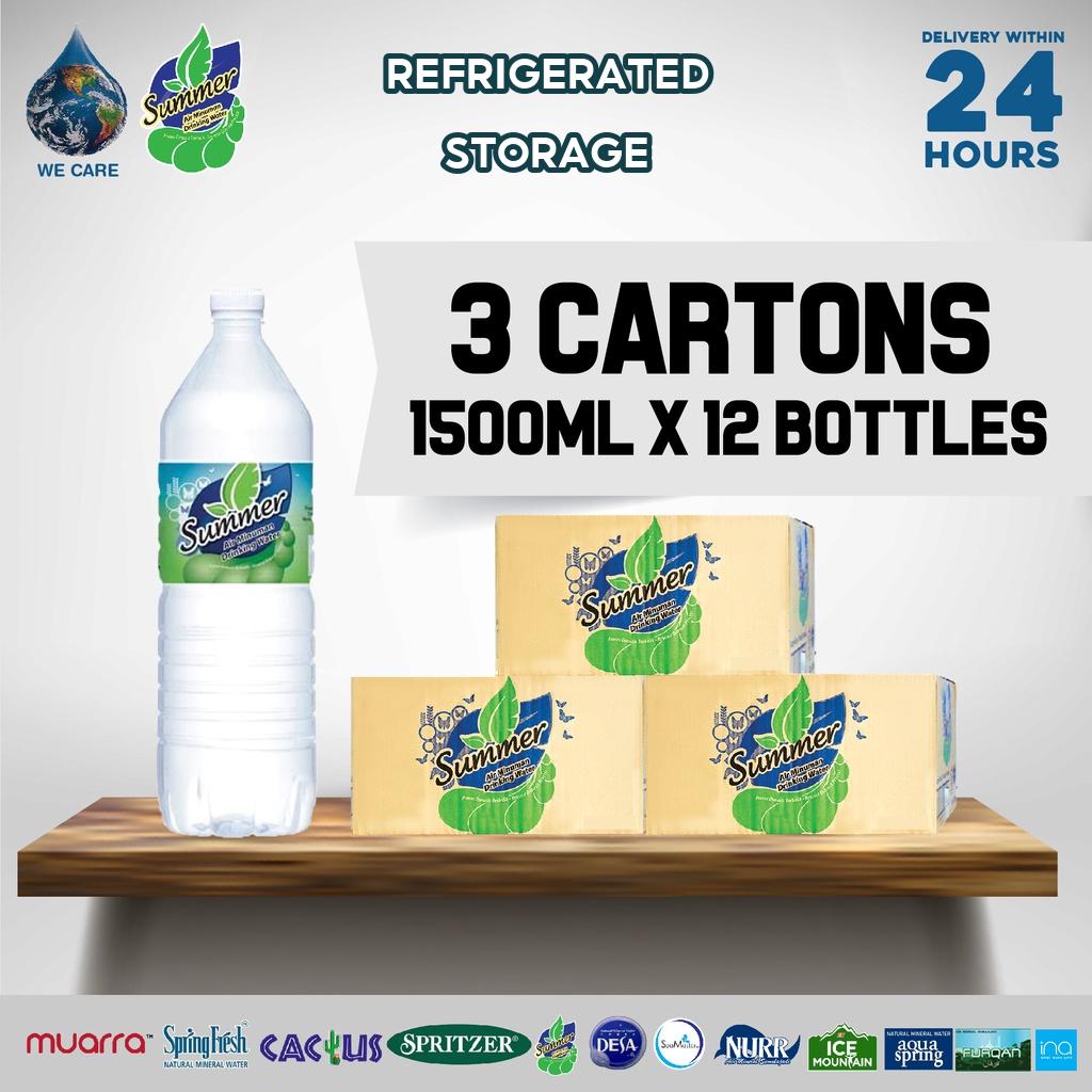 SUMMER Drinking Water (1500ml x 12 Bottles x 3 Cartons)