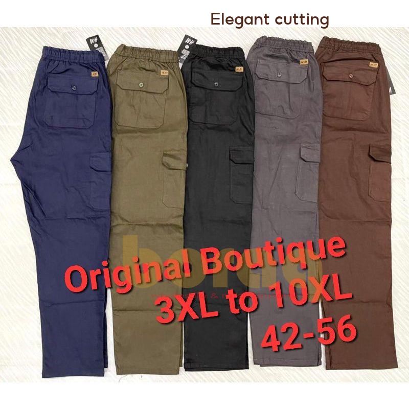 Premium & Export Quality Seluar Kargo Slack 6 Pocket Cargo Pant Multi Pocket Seluar Kerja 3XL-10XL