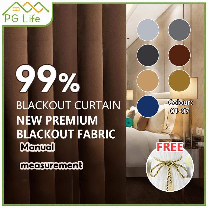 【90-99% Sunblock】Blackout Curtain UV Sunblock Curtain Langsir Tebal Tirai Tingkap Ready Made Ring 遮阳窗簾