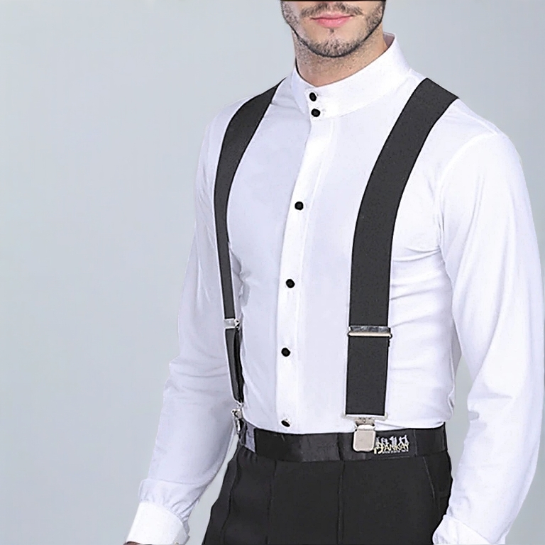 Heavy Duty Big Size Work Suspenders for Men 5cm Wide X Back with 4 Strong Clips Adjustable Elastic Trouser Braces Straps