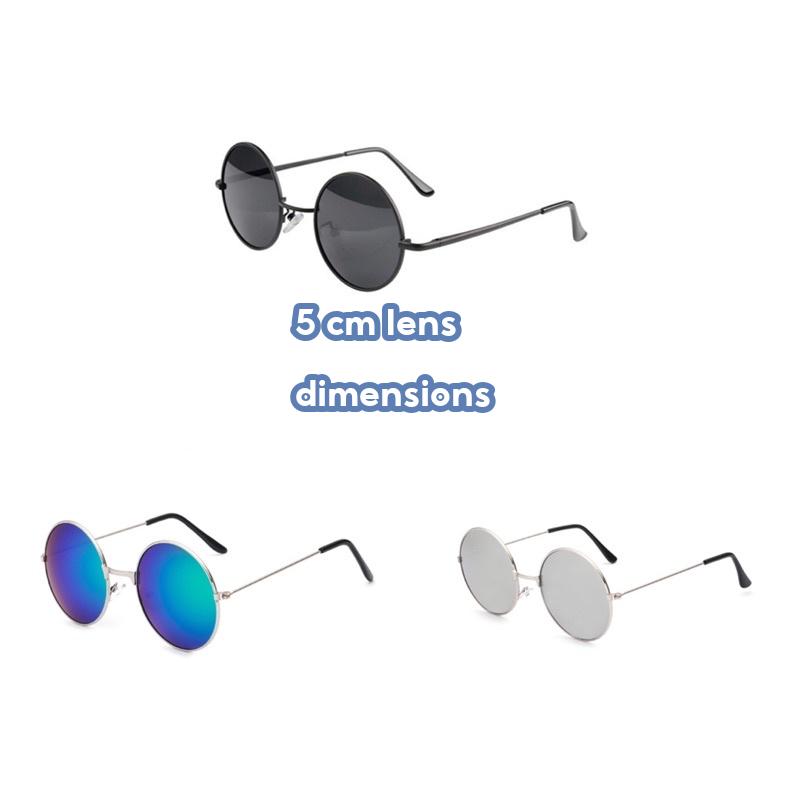 ?Stok Sedia Ada? Unisex Classic Round Sunglasses Cermin Mata Hitam Bulat (Local Seller)