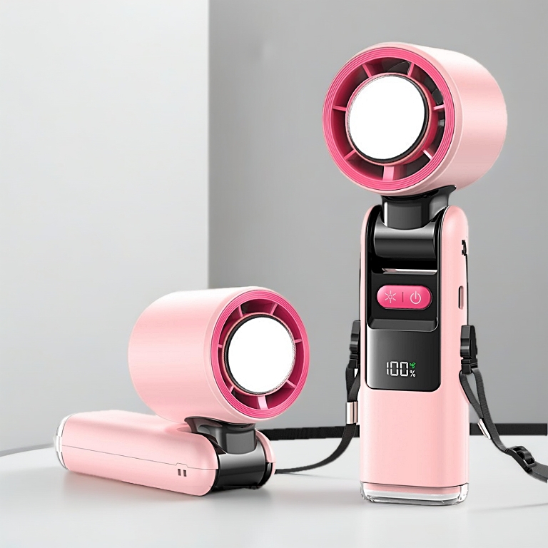 6000mAh Fan Rechargeable Strong100 Gear Wind Speed Electric Fan Digital Display Adjustable Turbo Portable Fan With Light