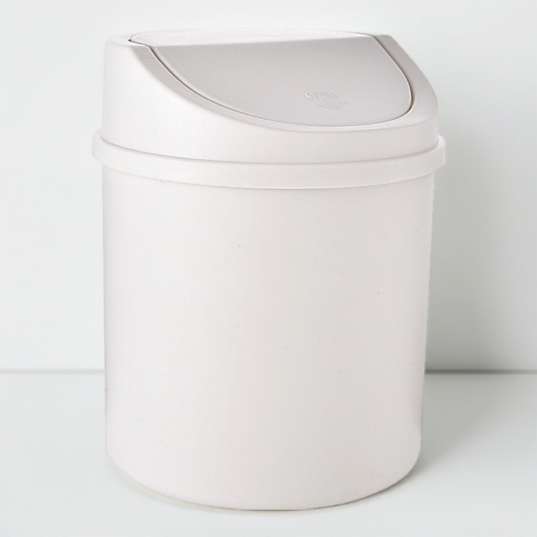 Creative Desktop Trash Can Bin Mini Rubbish Bin Dustbin With Shake Lid Cover Small Mini Garbage Trash Can