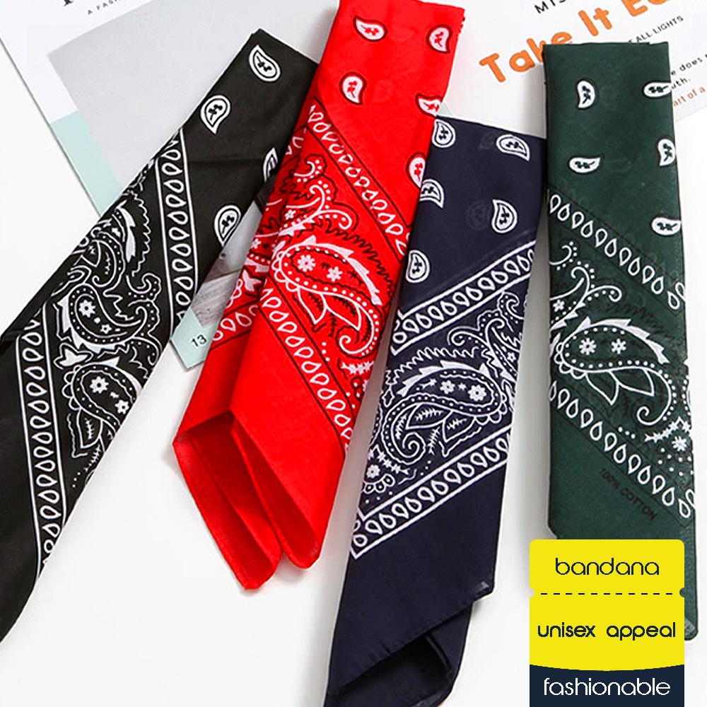 STYLE STAPLE  55x55cm Hip Hop Square Scarf Bandana Style Turban Paisley Head Band Scarves Headpiece