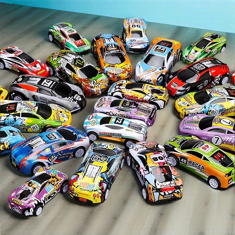 20 Pieces Pull Back Car Party Favors Mini Car Toys Bulk Friction Powered Small Racing Cars Colorful Pullback Vehicles for Birthday Goodie Bag Fillers Reward Carnival
