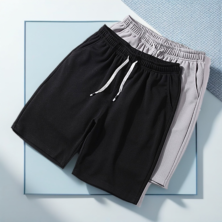 CC M-5XL Five-colors Men Casual Shorts  Drawstring Short Pants Gym Home Comfortable Seluar Pendek Lelaki