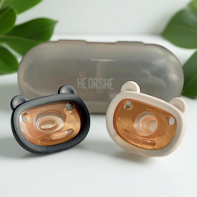 He Or She Day & Night Pacifier NewBorn Silicone Soother Pacifier Chain Puting Baby chain clip Cutie Baby Shop