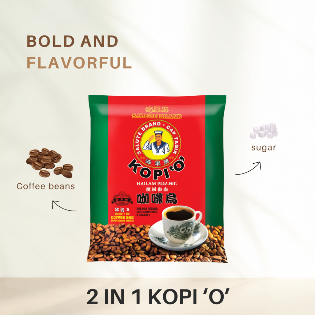 New 30G x 20sachets SALUTE BRAND PENANG CAP TABIK KOPI O 2 IN 1 20X30G