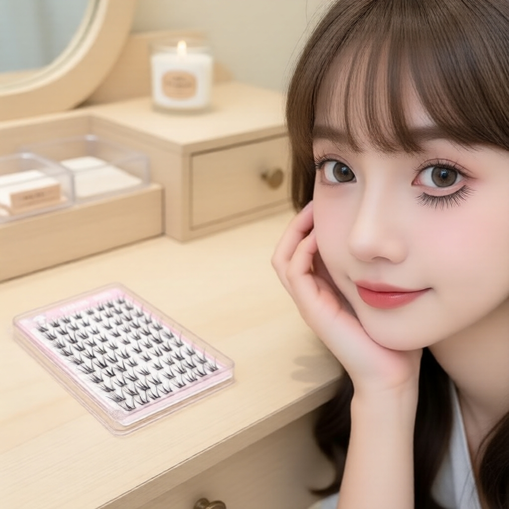 Effortless Natural Volume, Mirror-Like Eyes  Bulu Mata Qingqiu Fox-Wing: Isipadu Semula Jadi Tanpa Usaha, Mata Berkilau Seperti Cermin