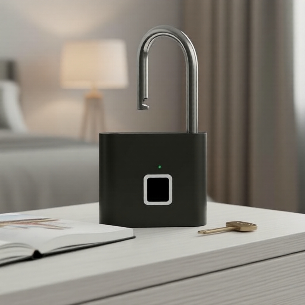 One Piece Bold P11 Smart Fingerprint Padlock, APP Unlock, IP65 Waterproof Design for Home & Outdoor Gate Protection One Piece Bold P11 Pad Kunci Jari Pintar, Buka Kunci melalui Aplikasi, Reka Bentuk Kalis Air IP65 untuk Perlindungan Pintu Rumah & Luar