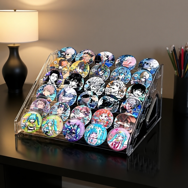 5/6/7 Layers Acrylic Badge Sport Card Essential Oil Nail Polish Storage  Rack 萌粒 Mini Doll Small Cute Toys Organizer Rak Penyimpanan Kad Sukan Badge