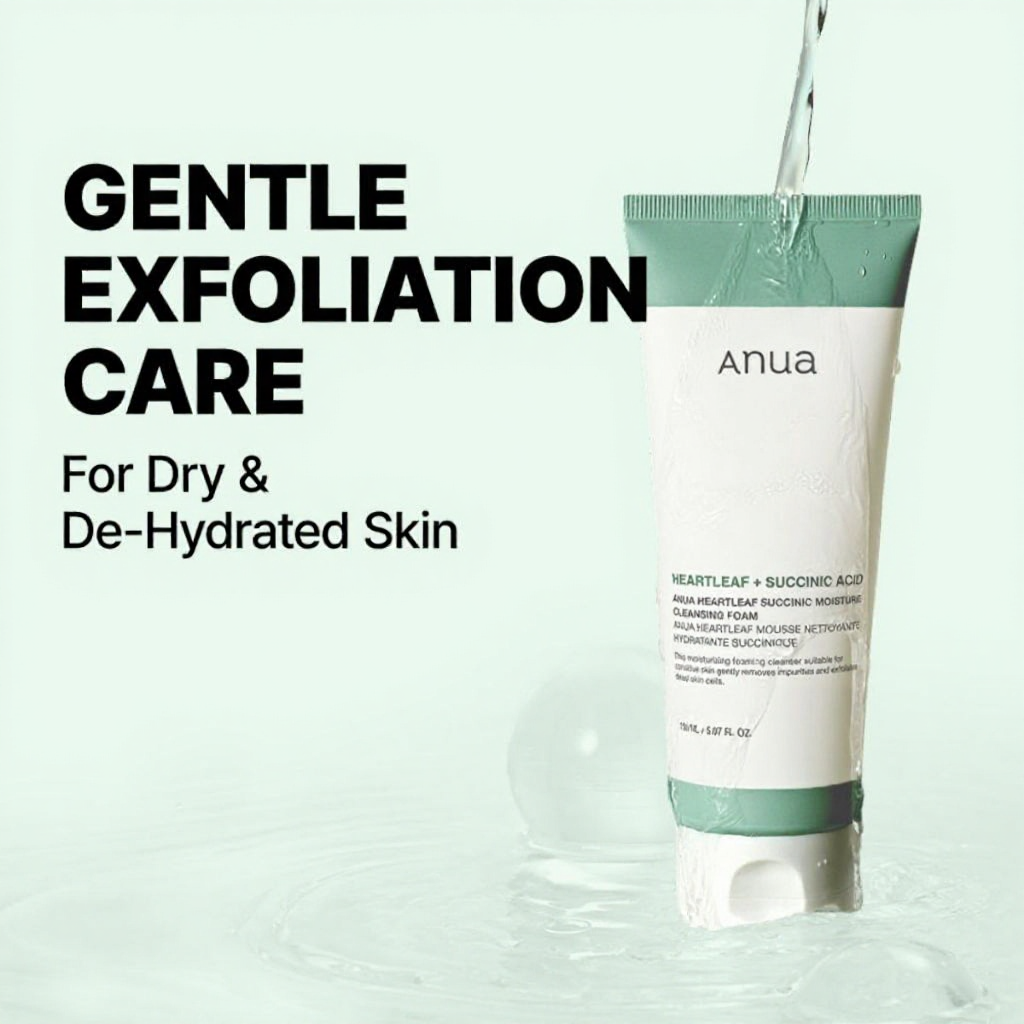 Anua Heartleaf Succinic Moisture Cleansing Foam (150ml)