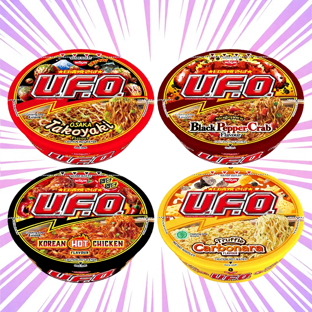 【HALAL】Nissin UFO Instant Noodle Bowl | 日清 UFO 干捞碗面