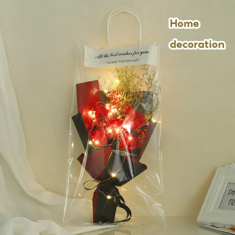 【Ready Stock】Artificial  Red Rose Dried Dry Flower Bouquet Birthday Gift Party Supplies