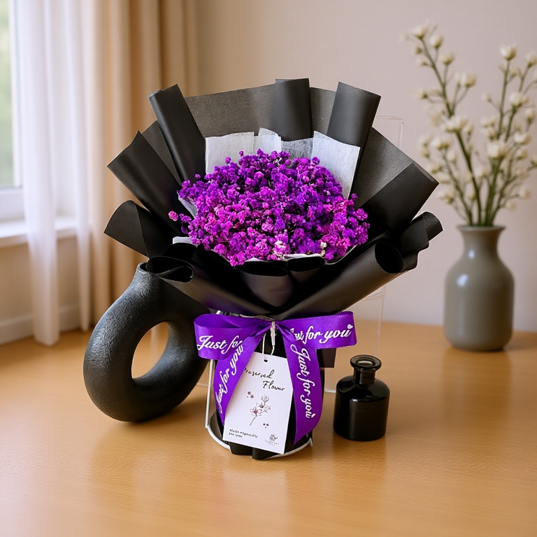 Baby Breath Flower Bouquet Delightful Dusk Valentine Birthday Anniversary Surprise Door gift Convo Special Gift