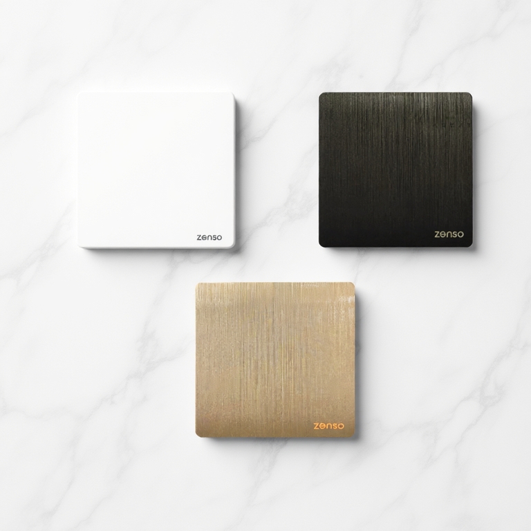 [SIRIM] Zenso Grande Socket and Wall Switch Slim Modern Switches Design 13A 15A 20A/45A Door Bell [White/Black/Gold]