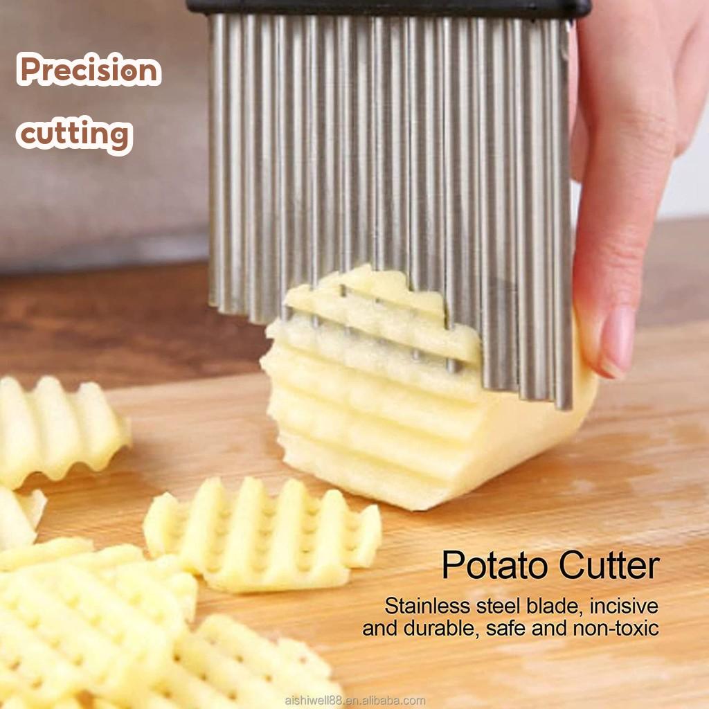 Wavy Edged Slicer Stainless Steel Cutter Corrugated Kitchen Tools expediency practical Potato slices