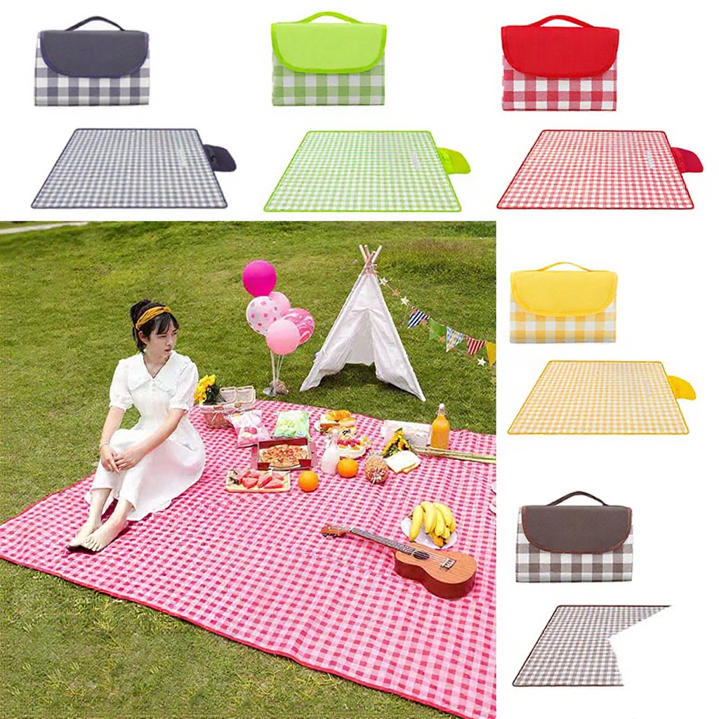 ?????? ????? Extra Large Waterproof Picnic Mat Portable Foldable Camping Hiking Blanket Tikar Berkelah 野餐布
