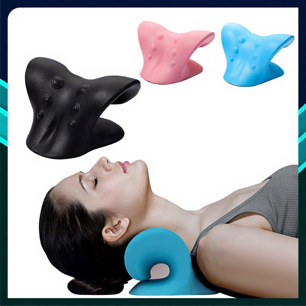  Neck Massage Pillow Neck Shoulder Cervical Chiropractic Traction Device Massage Pillow