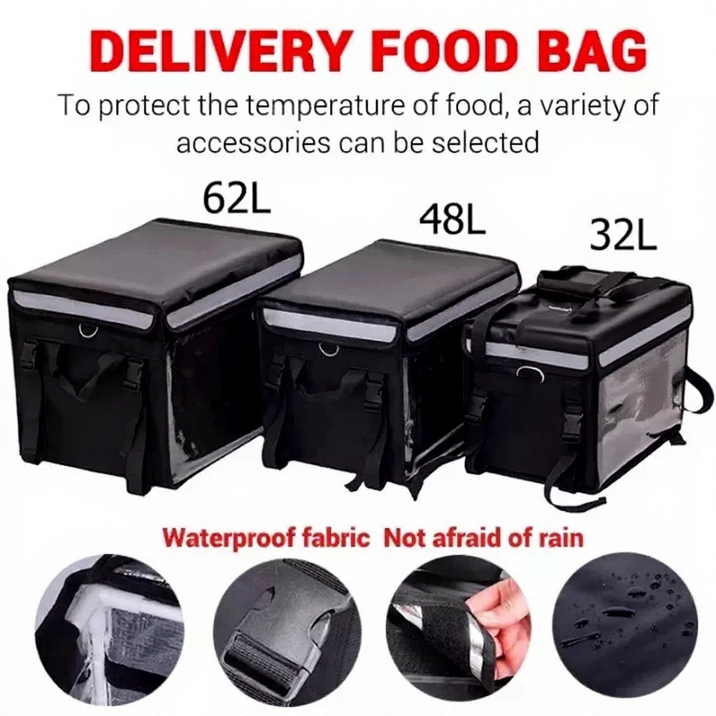 Food Delivery Bag Penghantaran Makanan Sling Bag Hantar Motorcycle Insulated Grab Delivery Box外卖箱
