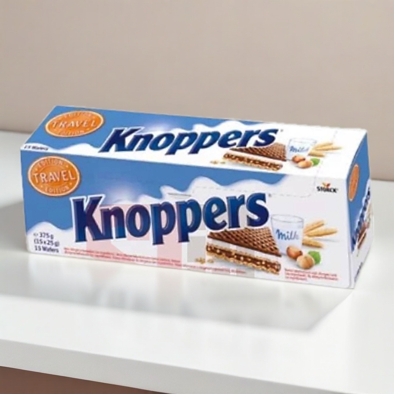 Storck Knoppers Hazelnut Chocolate Crispy Wafer 15pcs 375g (Made in Germany)