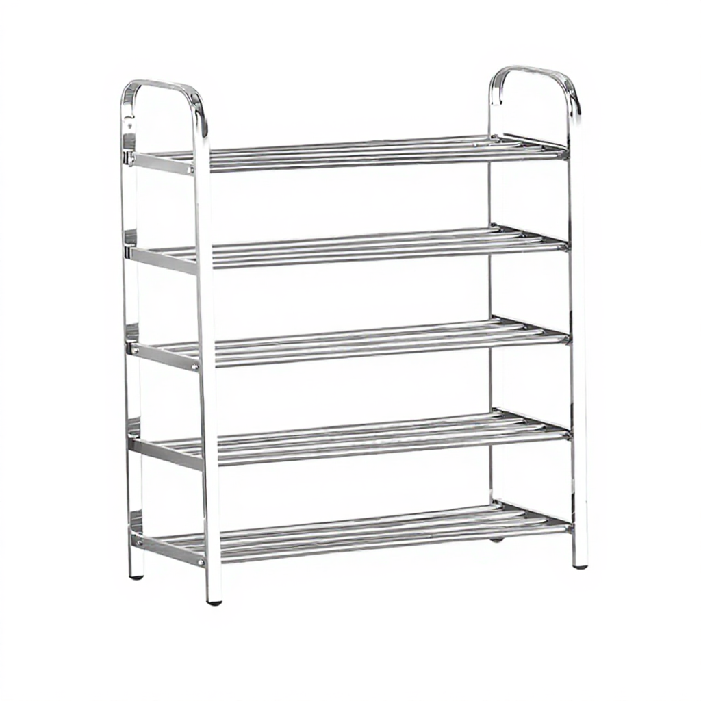 Multi-Layer Shoe Rack with Rust-Resistant Stainless Steel Construction