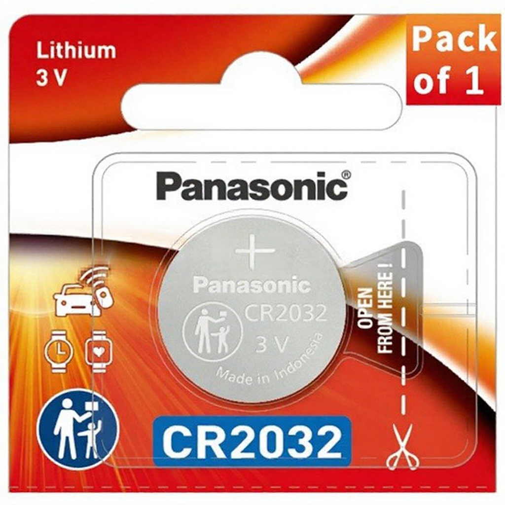 CR2032 Genuine Panasonic Lithium Battery 3V (CR-2032/5BE)