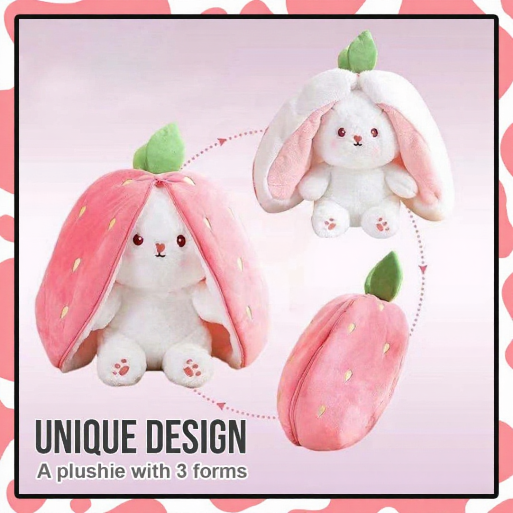 Moo Baby Boneka Anak Patung Comel 2in1 Rabbit Plush Toy Rabbit Plushie Cute Doll Plushy Soft Toy Stuffed Toy Bestie Gift