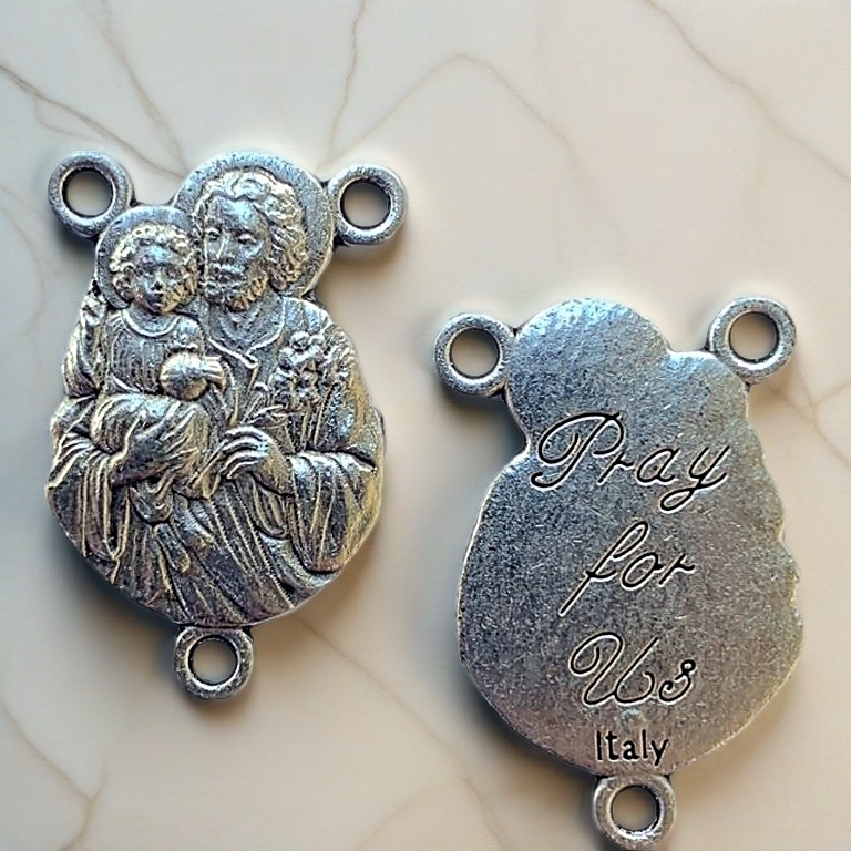 Italian Made Medals Crucifix Cross & Centerpiece for DIY Rosaries Necklace Pendant Jesus Mary