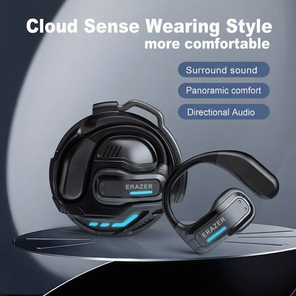 Lenovo ERAZER X8 AI Translator Earbud OWS Open Earphone Bluetooth Earphone TWS Sport Headset Waterproof Stereo Low Latency Gaming Headphones With Mic Music HD Call Earbuds