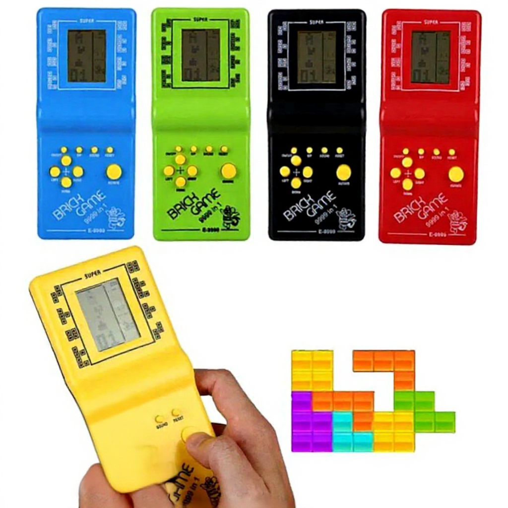 ??????? Fun Tetris Brick Arcade Mini Gameboy Pixel Game Retro Handheld Electronic Block Boy Device LCD Toy Toys
