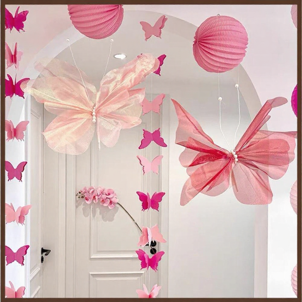 Large Butterfly, 30cm Colorful Artificial Butterfly Flowers, Background Fake Flowers Silk Giant Flower Head Wedding Backdrop