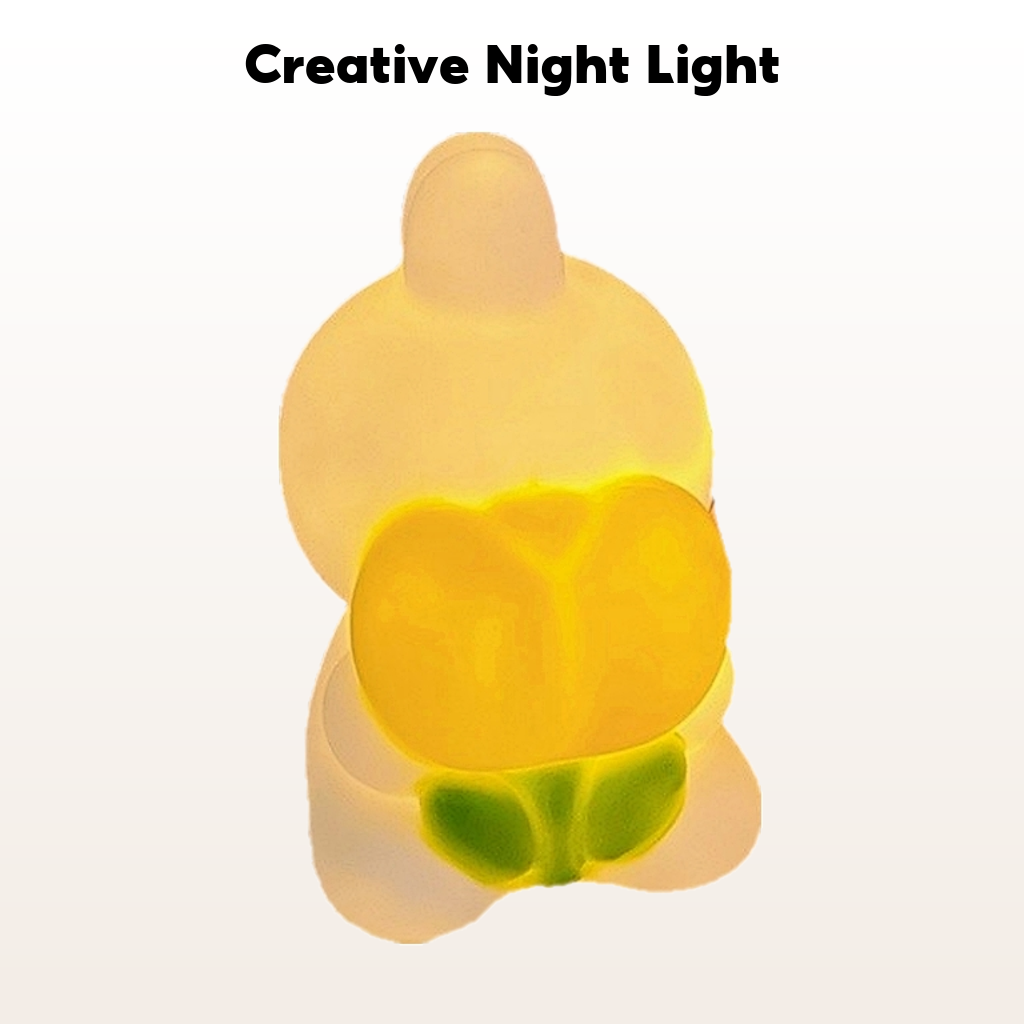 Creative cartoon cute rabbit  small night light bedroom study small warm light girl birthday gift
