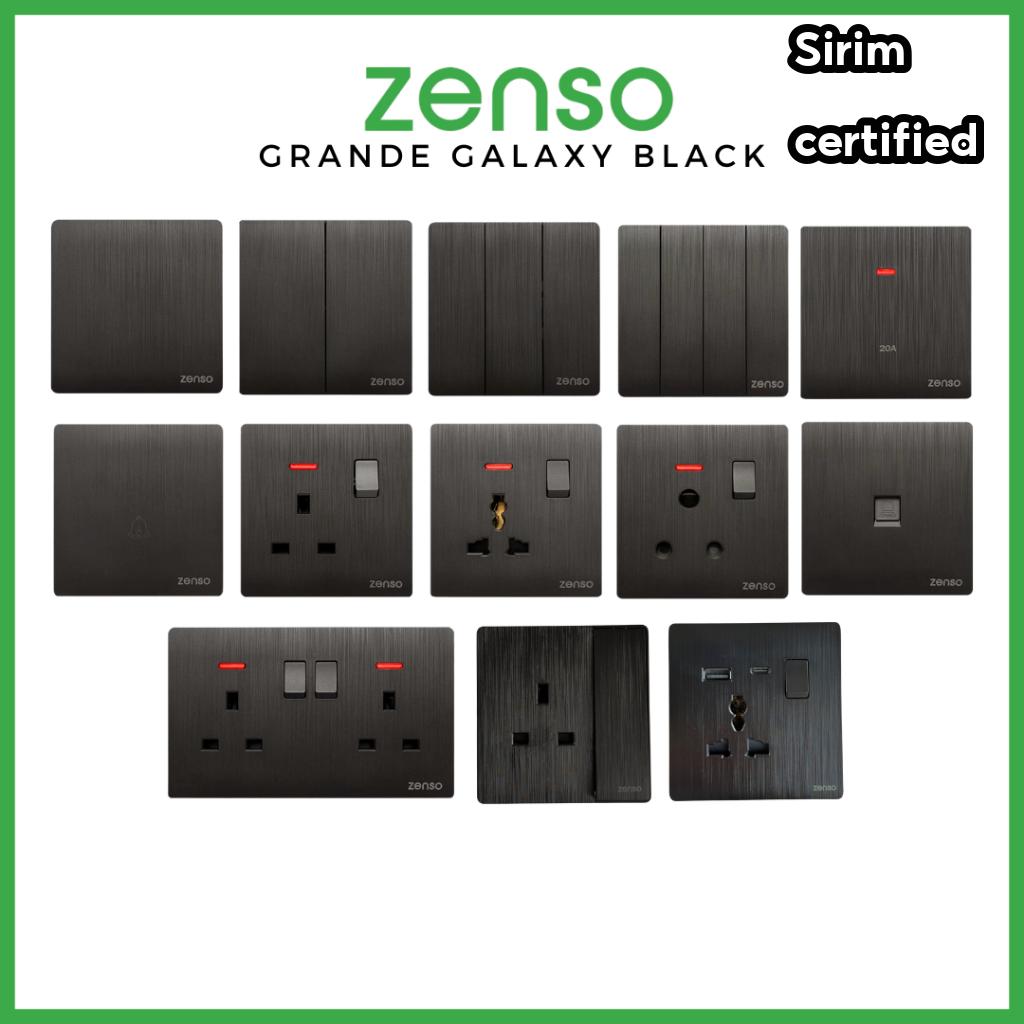ZENSO Grande Switches & Sockets 10A 13A 15A 16A 20A with SIRIM ( Gold / Galaxy Black )