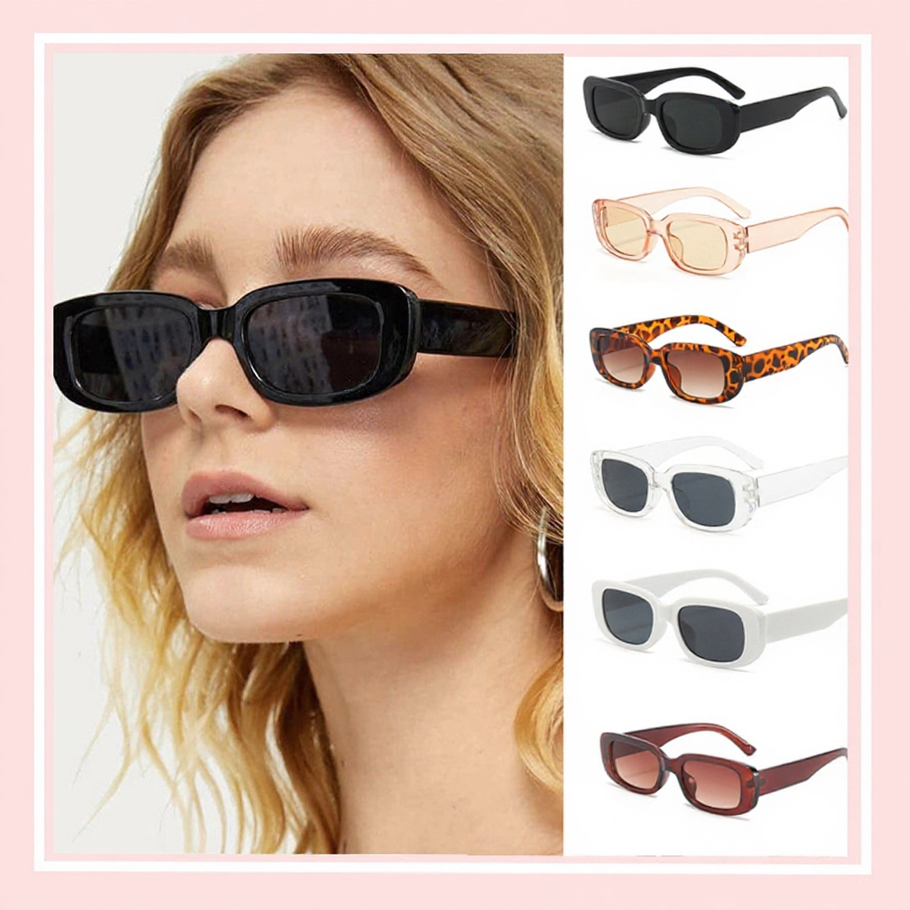 Retro Small Square Sunglasses European And American Fashionable Sunglasses For Men And Women Trendy Glasses Cermin Mata