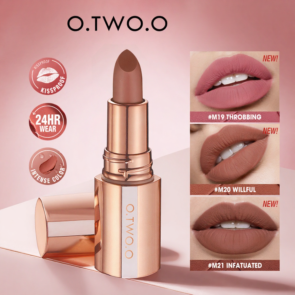 O.TWO.O Misty Kiss Lock Color Matte Lipstick/Gincu Matte