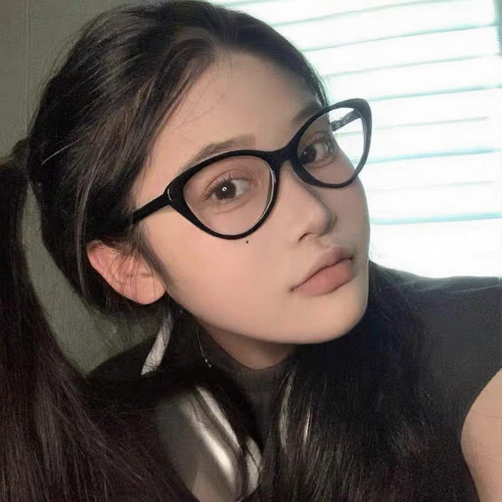 Cat Eye Blue Light Glasses - Large Frame Trendy Retro Frame For Women